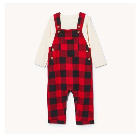 (4/$20) Joe Fresh - Baby Boys' Buffalo Plaid 2-Piece Set - Picture 1 of 6